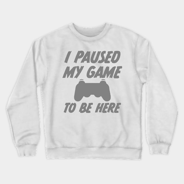 i paused my game to be here Crewneck Sweatshirt by hanespace